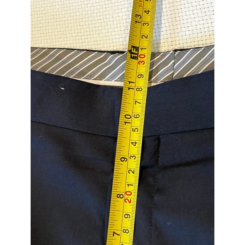 Banana Republic Tailored Fit Mens‎ Dark Charcoal Wool Blend Dress Pants 35x30